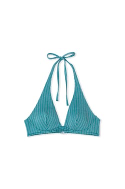 Sequined Triangle Bikini Top;${refinementColor}