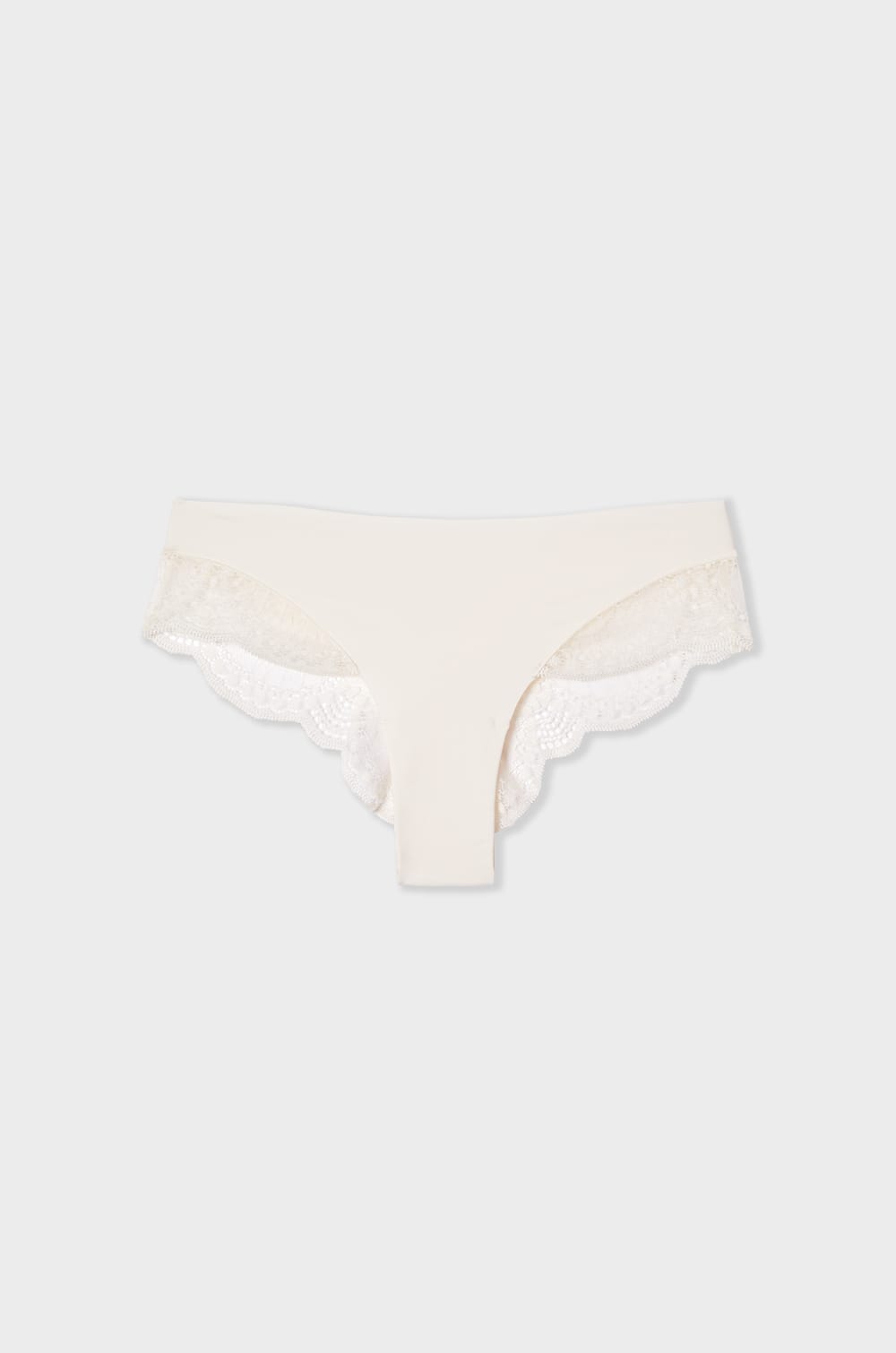 Panty tipo hipster de microfibra y encaje;${refinementColor}
