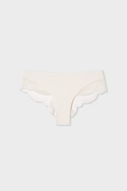 Panty tipo hipster de microfibra y encaje;${refinementColor}