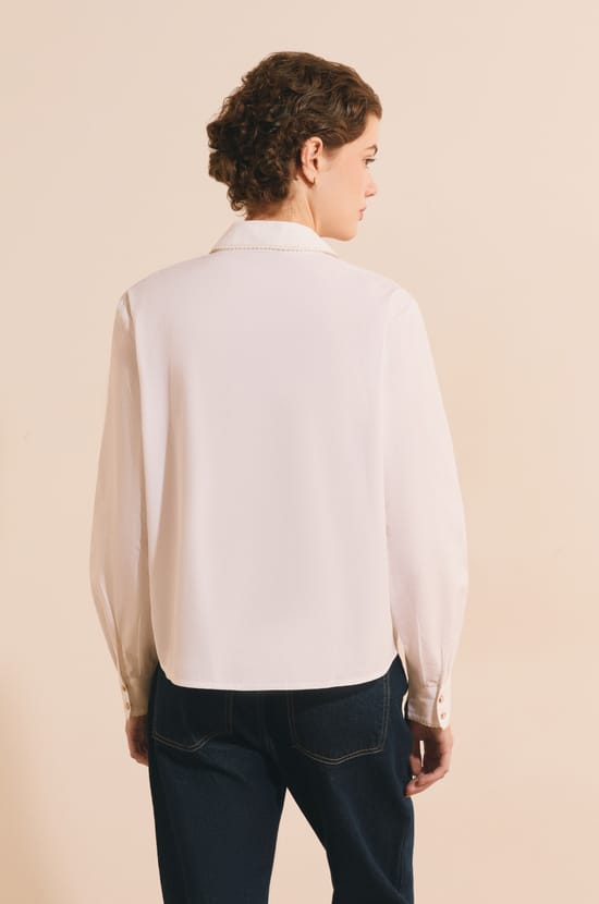 Chemise avec broderie en coton;${refinementColor}