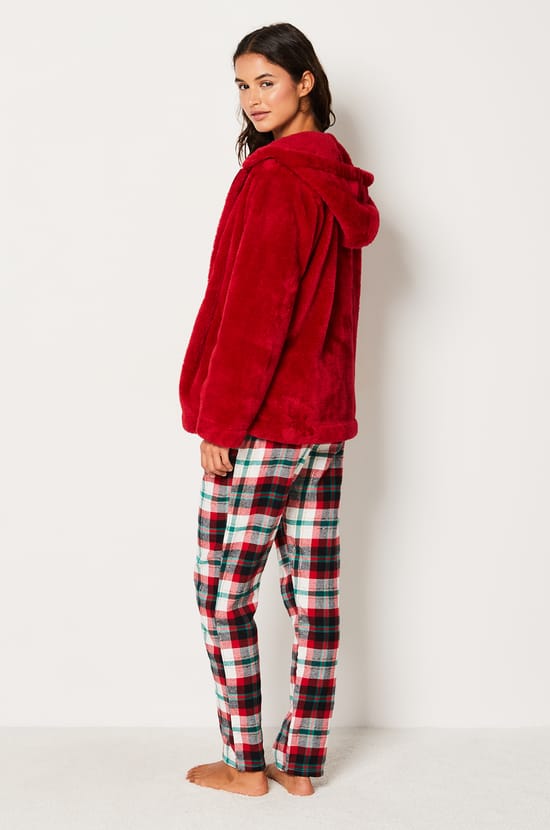 Ensemble 3 pièces de pyjamas veste polaire;${refinementColor}