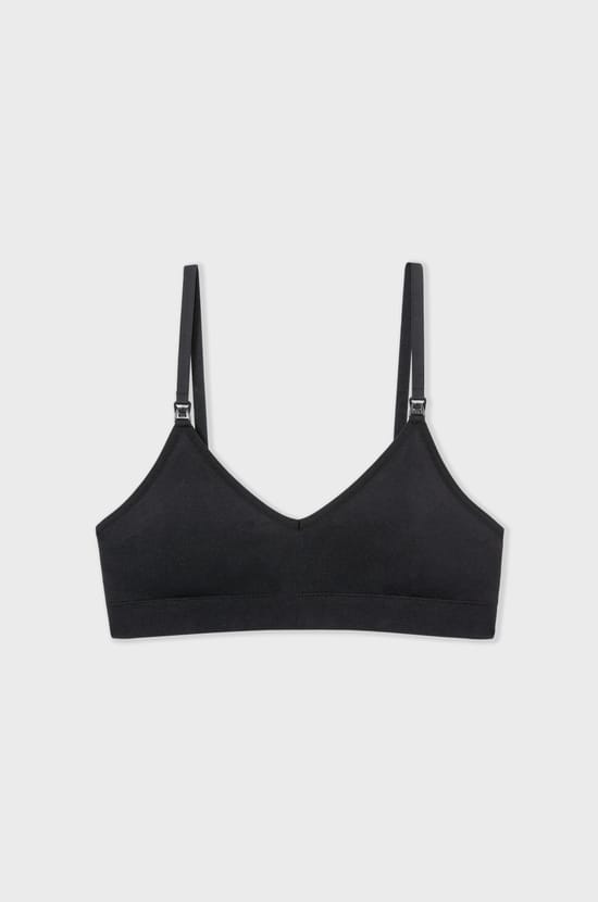 Soutien-gorge brassière de maternité en coton biologique, clips d'allaitement;${refinementColor}