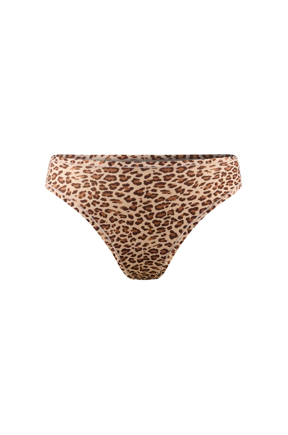 Tanga aus Mikrofaser mit Leoparden-Print;${refinementColor}