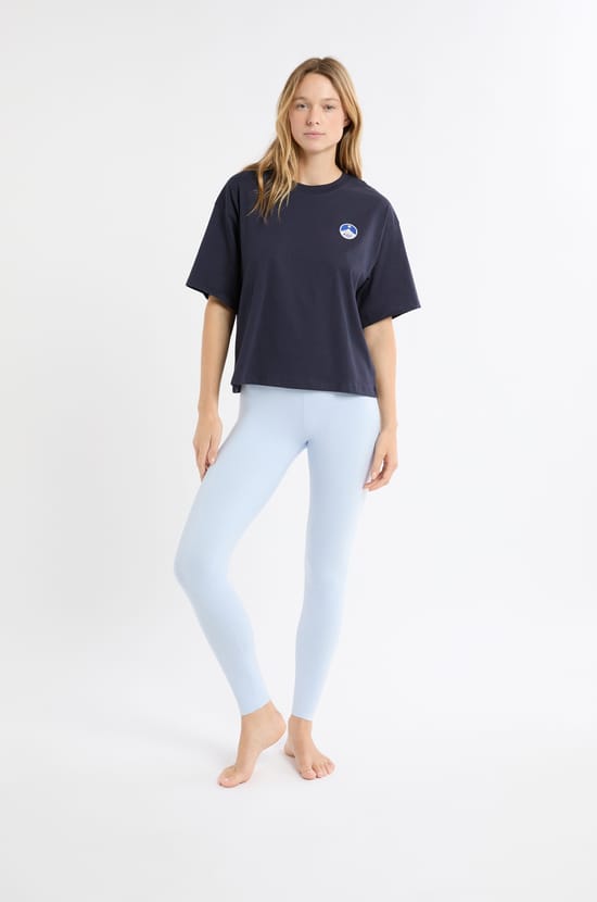 Camiseta de pijama de algodón con estampado;${refinementColor}