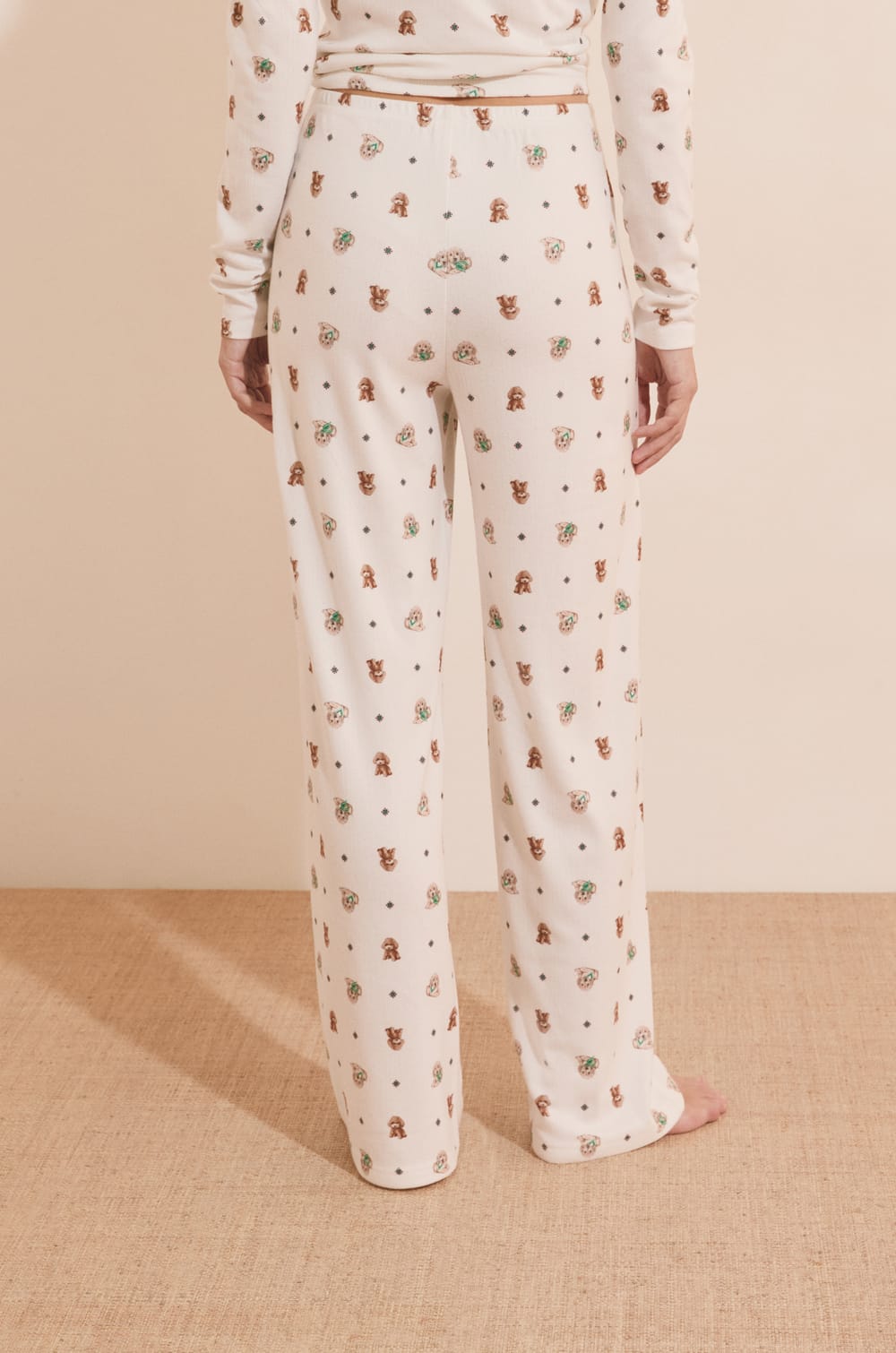 Pantalon de pyjama avec boutons;${refinementColor}