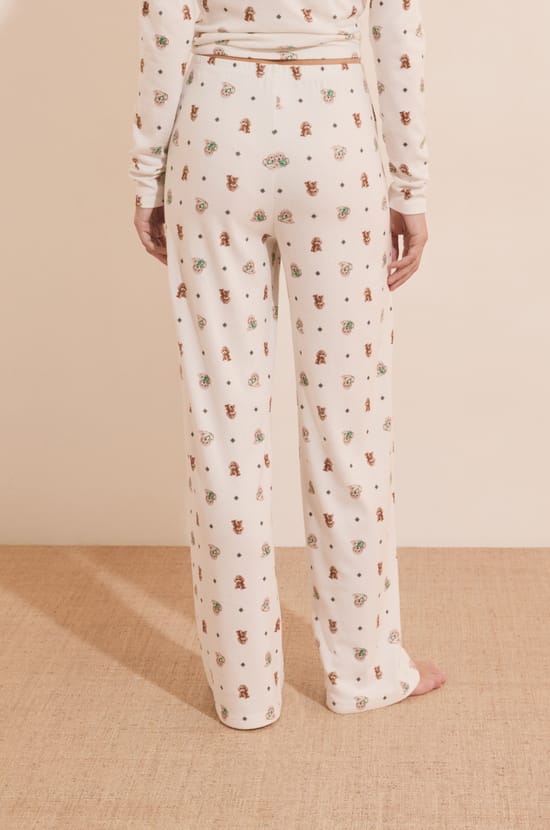 Pantalon de pyjama avec boutons;${refinementColor}