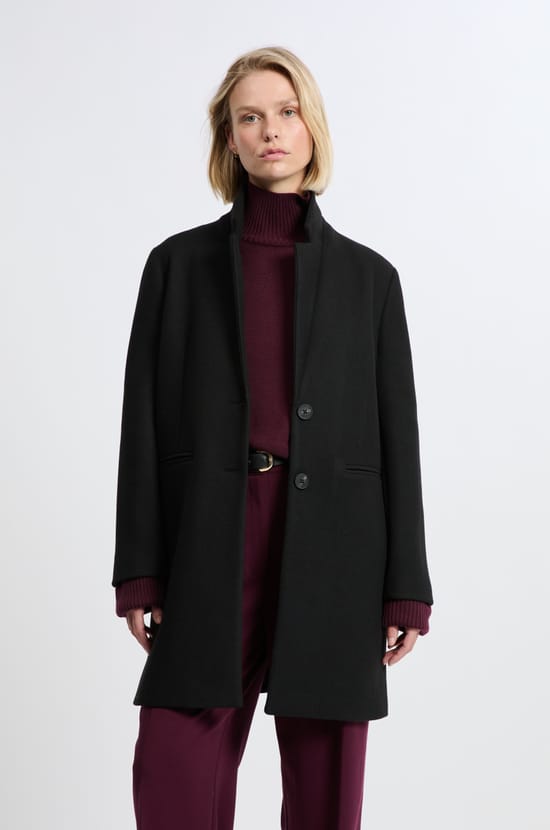 Manteau court coupe droite;${refinementColor}