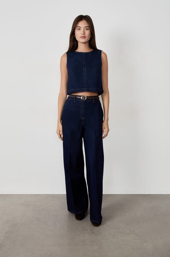 Sleeveless Cotton Top;${refinementColor}