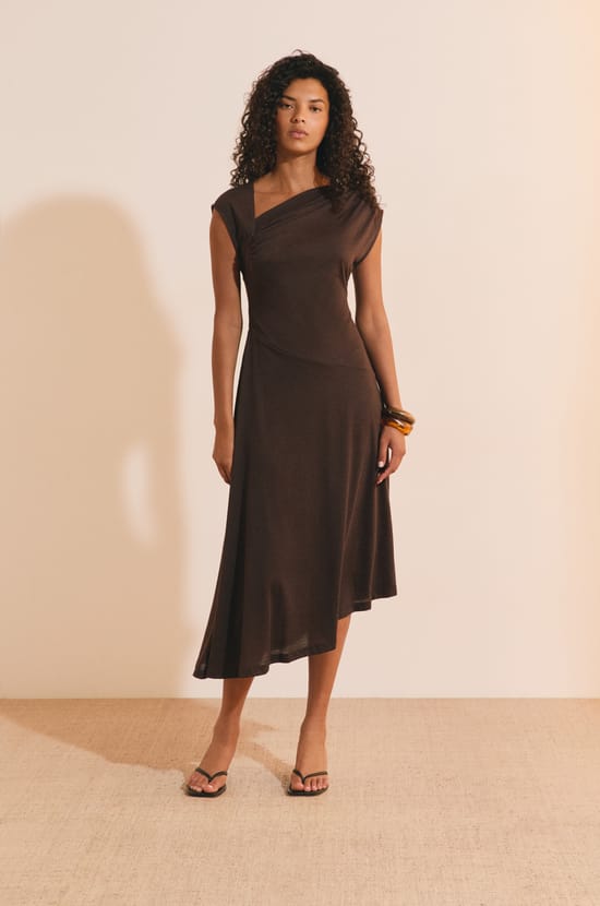 Robe midi asym&eacute;trique;${refinementColor}