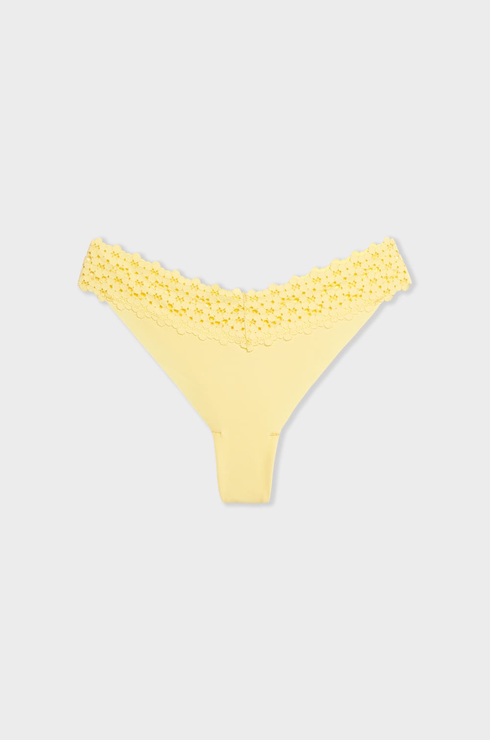 Tanga V-shape z mikrovlákna a krajky;${refinementColor}