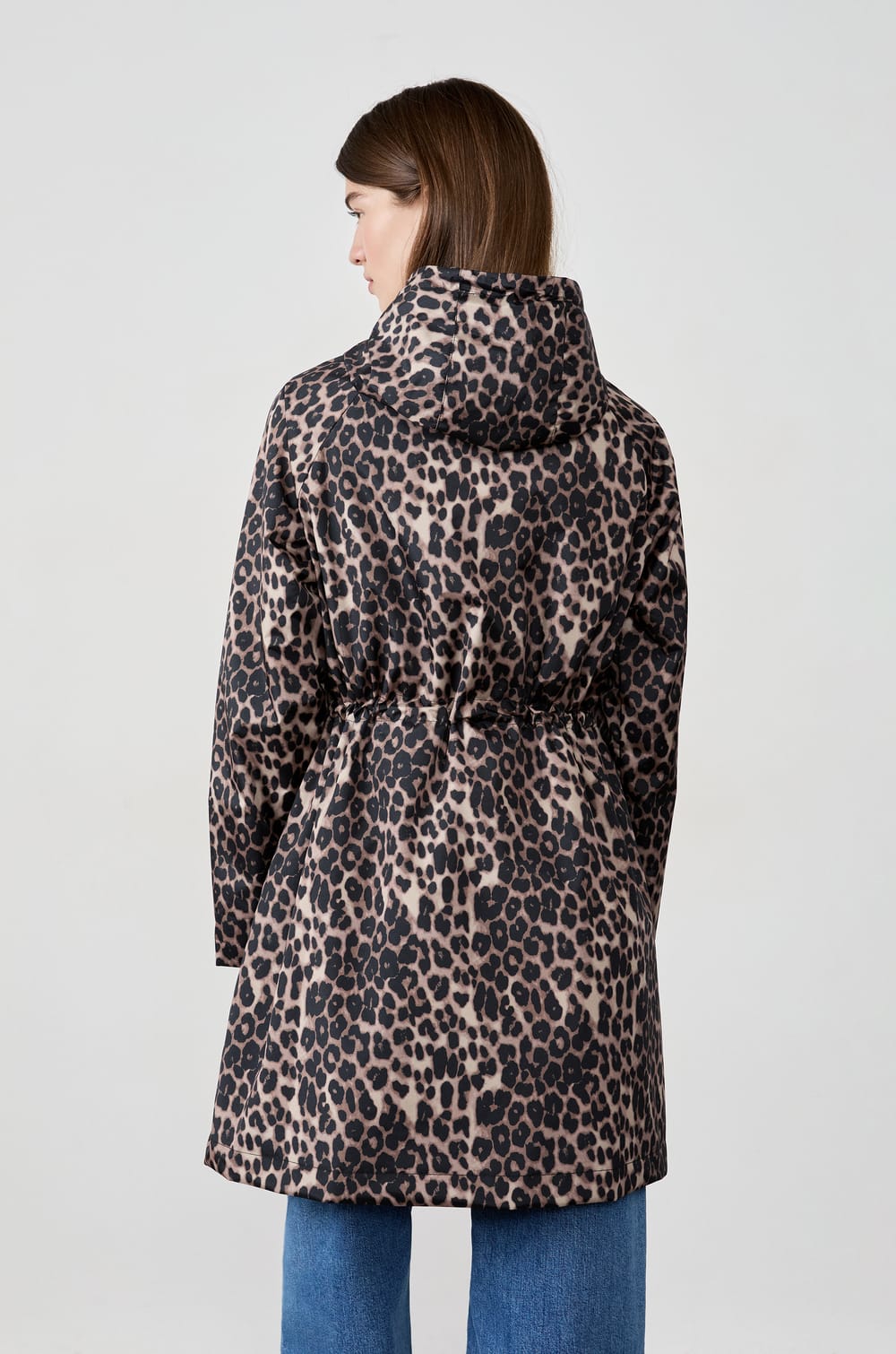 Leopard print parka;${refinementColor}
