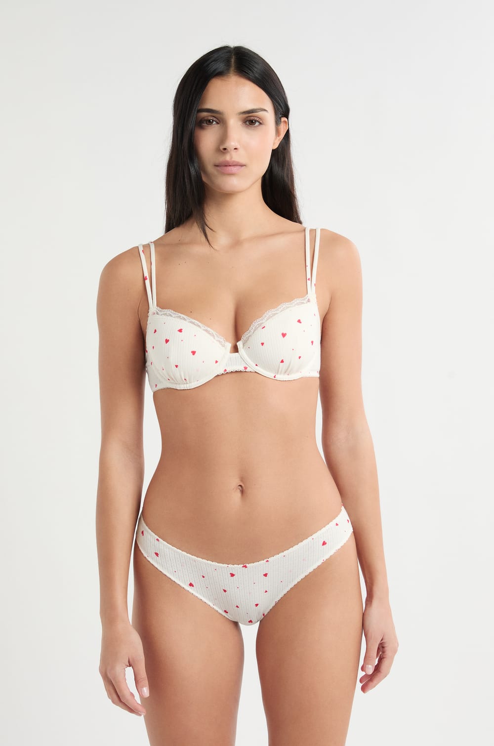 Culotte en pointelle &agrave; motifs c&oelig;urs;${refinementColor}