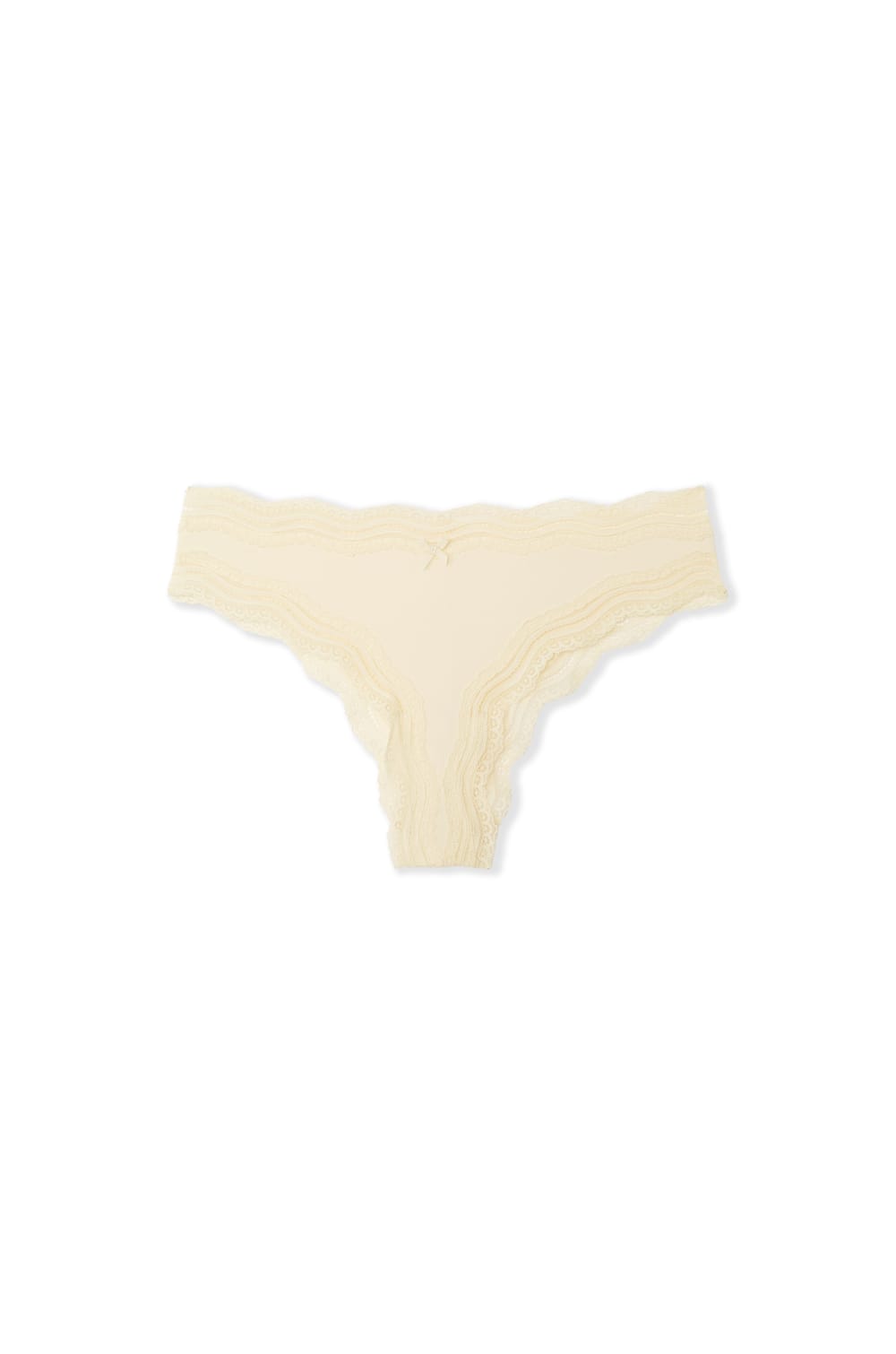 Lace-Trimmed Microfiber Tanga;${refinementColor}