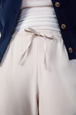 Tie-waist cigarette trousers;${refinementColor}