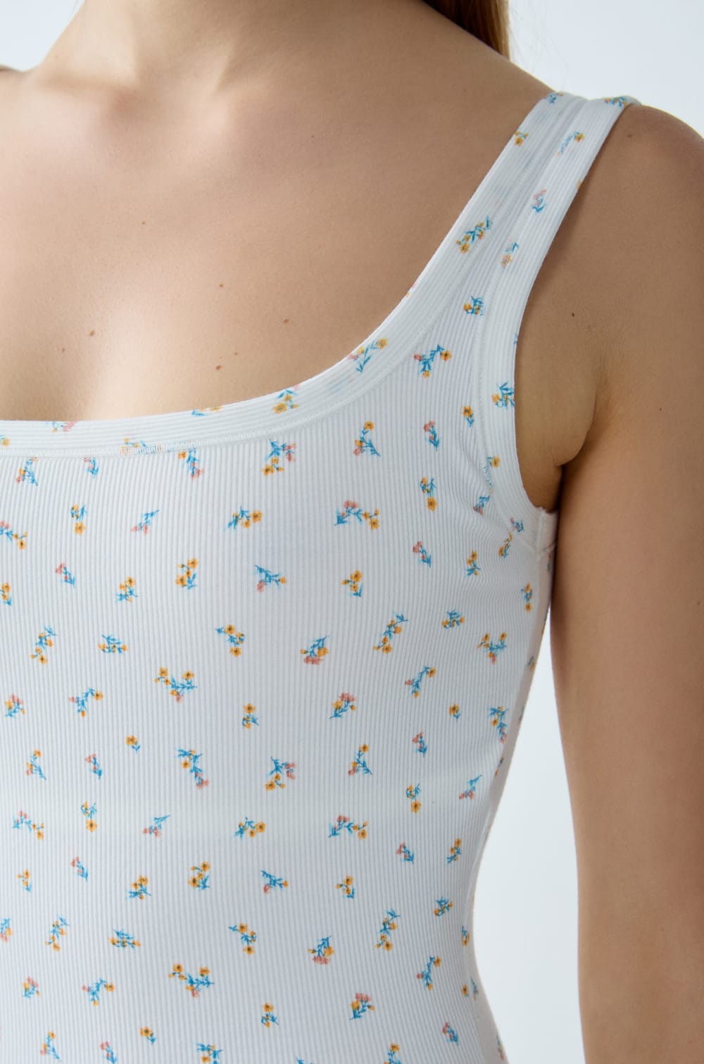 Cotton Ribbed Short Jumpsuit;${refinementColor}