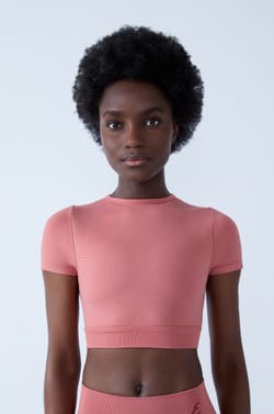 Top de sport manches courtes 2 en 1;${refinementColor}