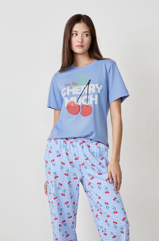 2-teiliges Pyjama-Set aus Baumwolle;${refinementColor}