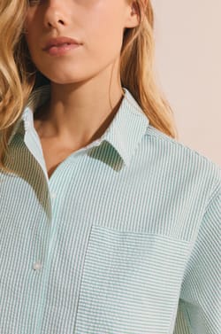 Pyjama Shirt with Cotton;${refinementColor}
