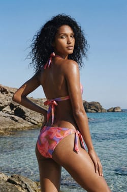 Bas de maillot de bain bikini &agrave; nouer fleuri;${refinementColor}