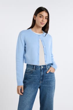 Gilet mini &agrave; manches longues;${refinementColor}