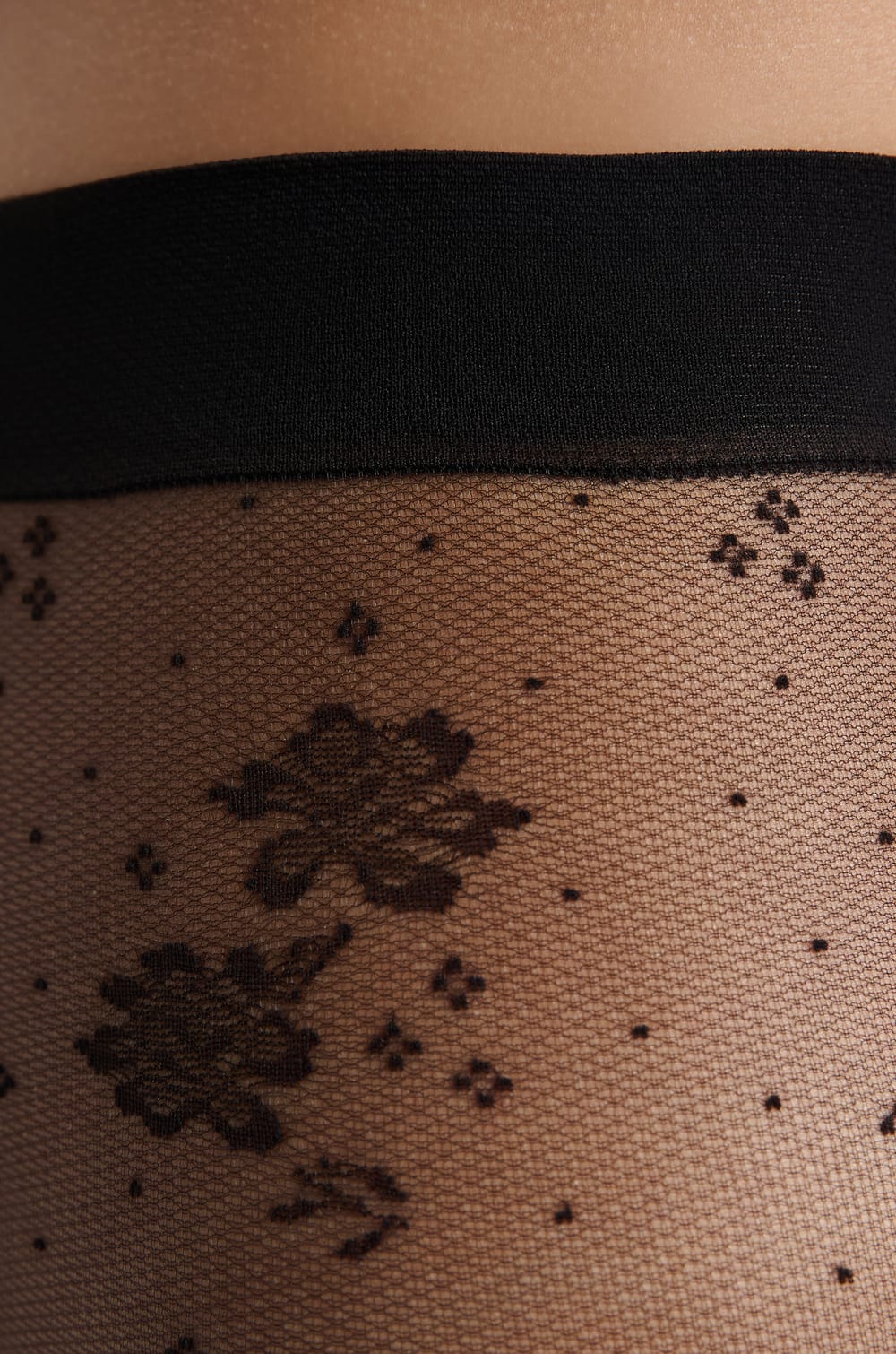 Collant transparent à motifs;${refinementColor}
