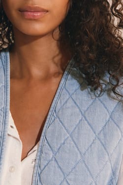 Gilet sans manches en coton;${refinementColor}