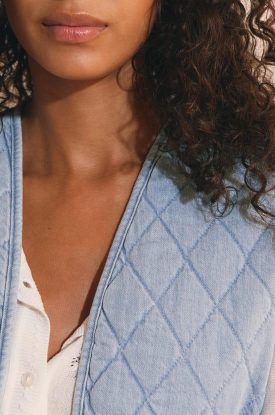 Gilet sans manches en coton;${refinementColor}