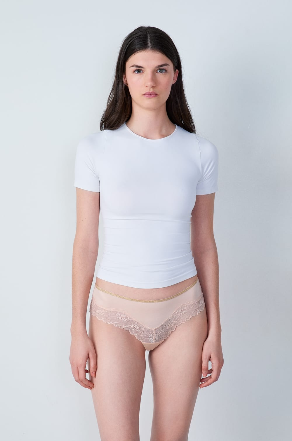 Microfibre and Lace Boyshort;${refinementColor}