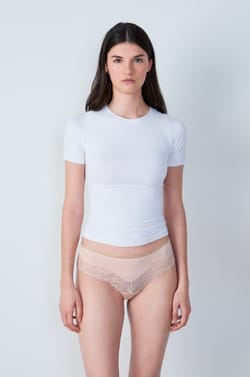 Microfibre and Lace Boyshort;${refinementColor}