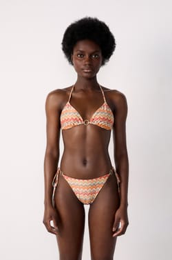 Triangle Bikini Top With Ring Detail;${refinementColor}