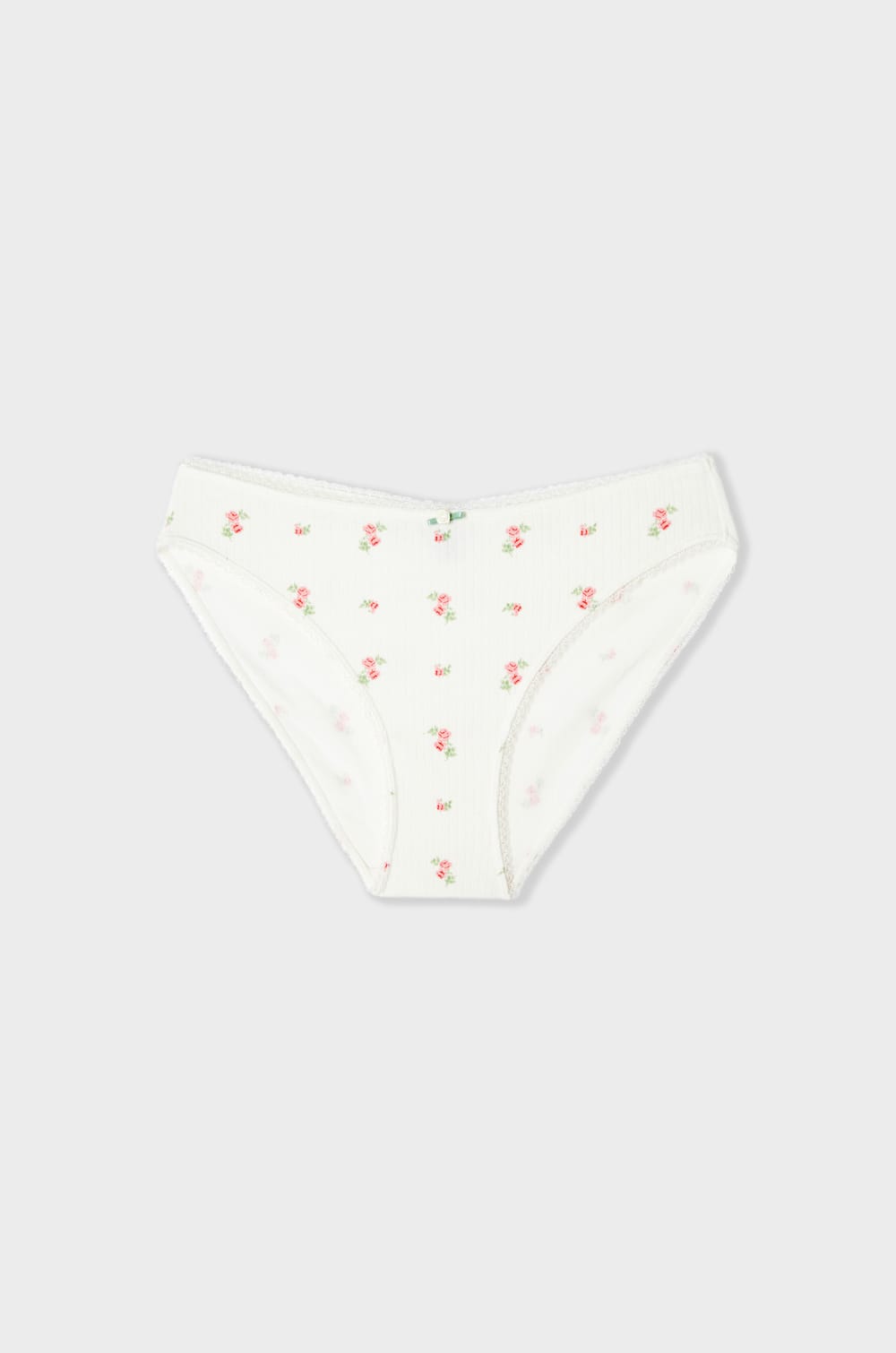 Cotton Pointelle Briefs with Motifs;${refinementColor}