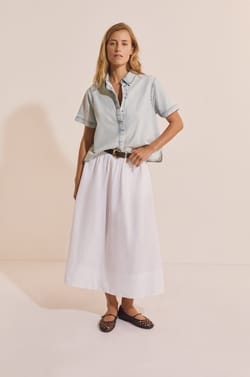 Camisa de algod&oacute;n de manga corta;${refinementColor}