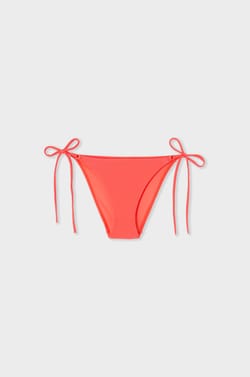 Bas de maillot de bain bikini &agrave; nouer satin&eacute;;${refinementColor}