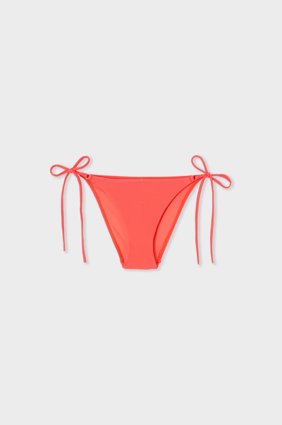 Bas de maillot de bain bikini &agrave; nouer satin&eacute;;${refinementColor}