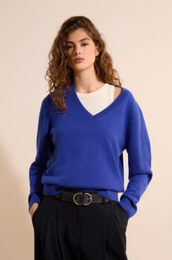 Pull col V 100% cachemire;${refinementColor}