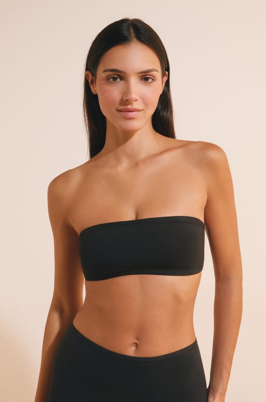 Strapless Wireless Bra in Stretch Organic Cotton;${refinementColor}