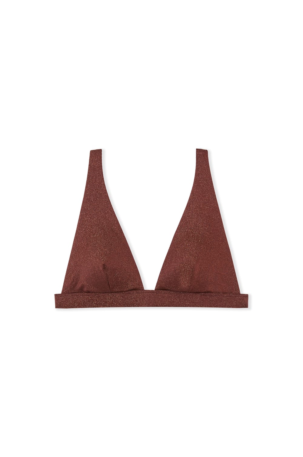Haut de maillot de bain triangle paillet&eacute; avec pads amovibles;${refinementColor}