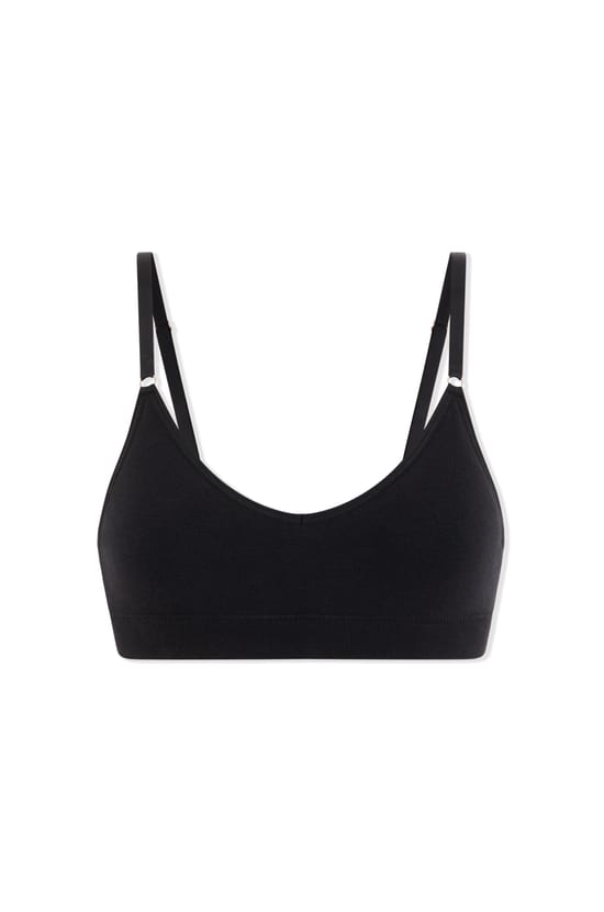 Seamless Organic Cotton Bralette;${refinementColor}
