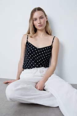 Cotton honeycomb trousers;${refinementColor}