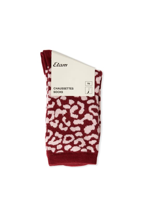 Chaussettes avec coton &agrave; motifs;${refinementColor}