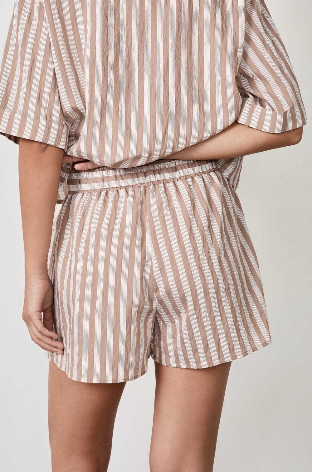 Flowy Striped Shorts;${refinementColor}
