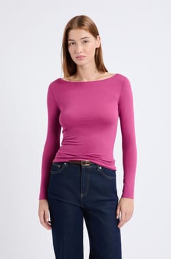 T-shirt thermique col bateau;${refinementColor}