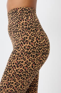 Legging à motif léopard en coton;${refinementColor}