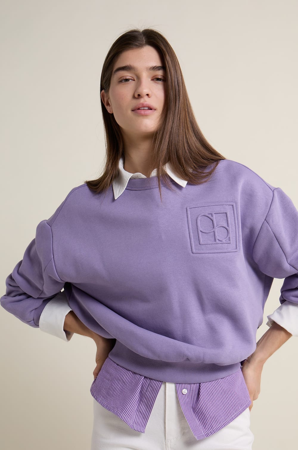 Sweatshirt manches longues;${refinementColor}