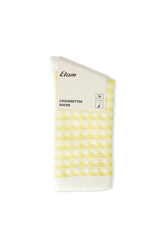 Chaussettes avec coton &agrave; motifs;${refinementColor}