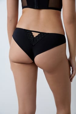 Embroidered Tulle Tanga;${refinementColor}