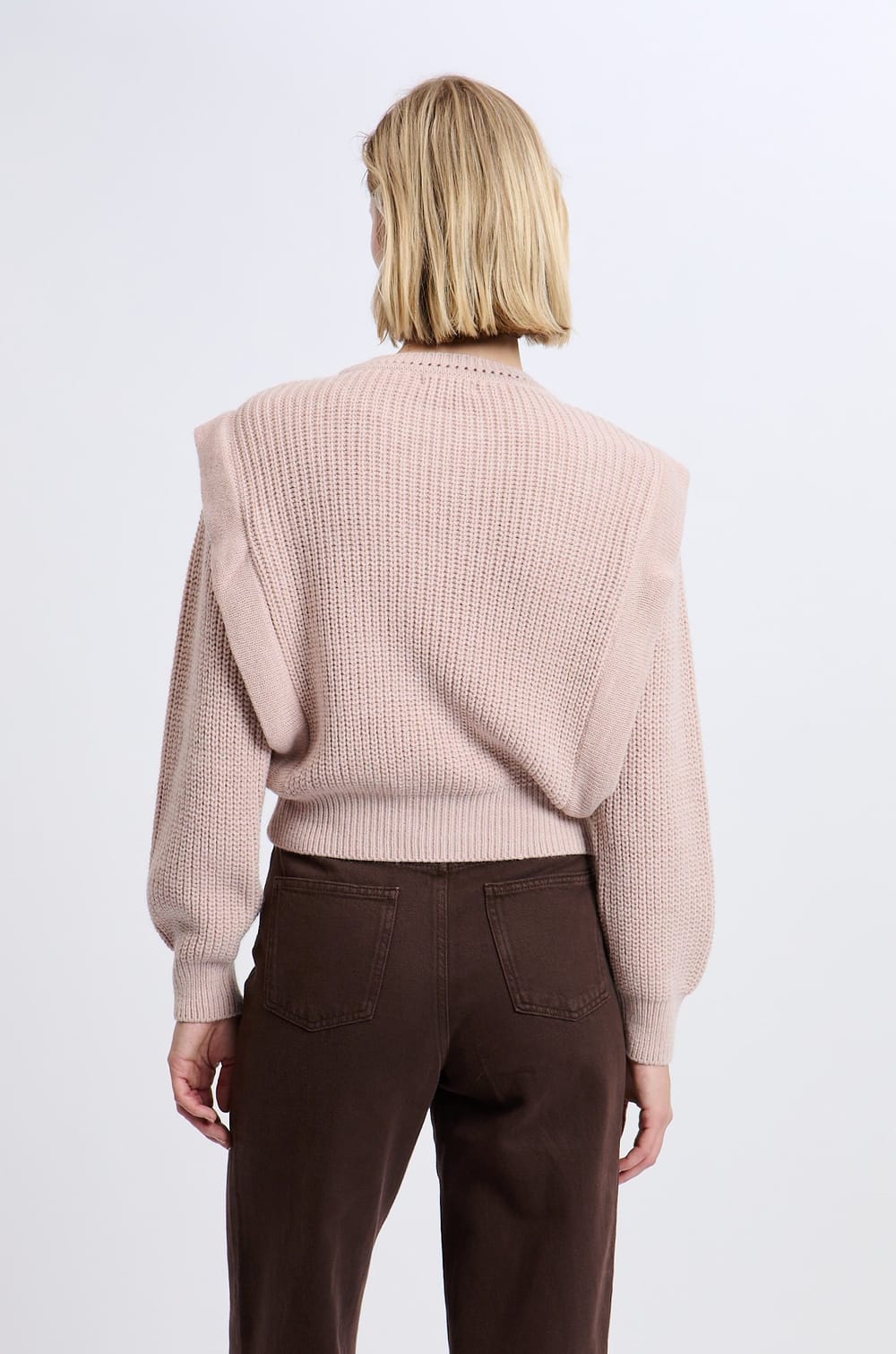 Pull à épaulettes avec laine;${refinementColor}