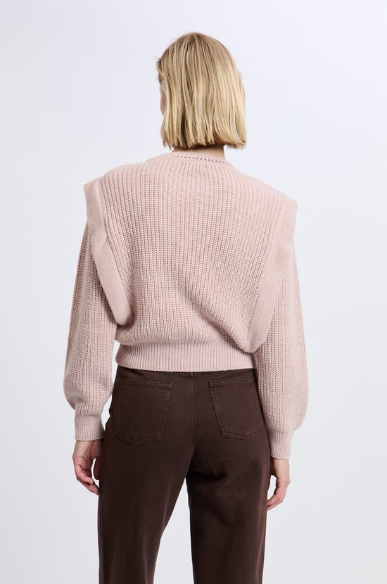 Pull à épaulettes avec laine;${refinementColor}