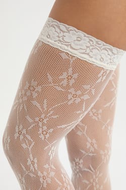 Transparent Patterned Tights;${refinementColor}