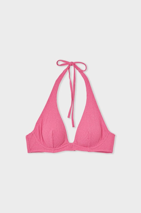 Haut de maillot de bain triangle iris&eacute; avec armatures;${refinementColor}